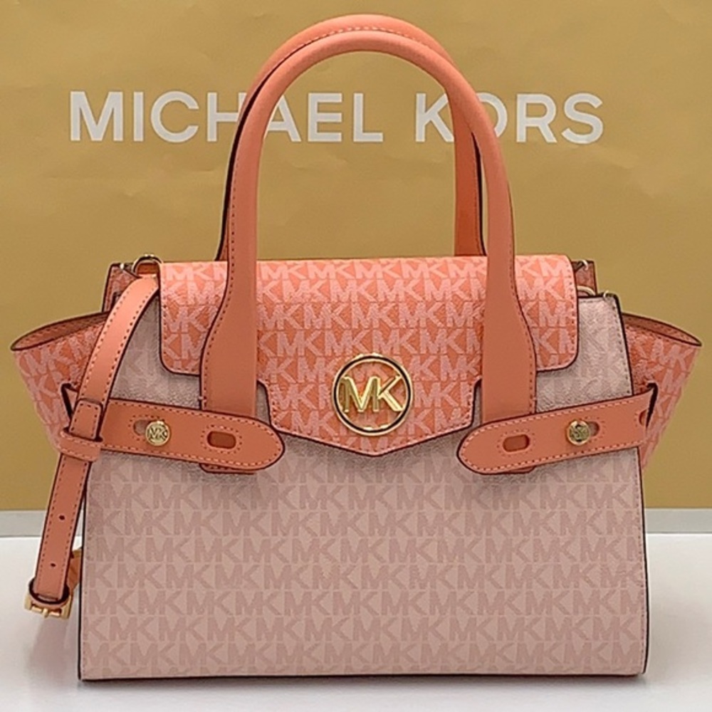 MICHAEL KORS
Carmen Medium Color-Block Logo Satchel color SHERBERT Multi
